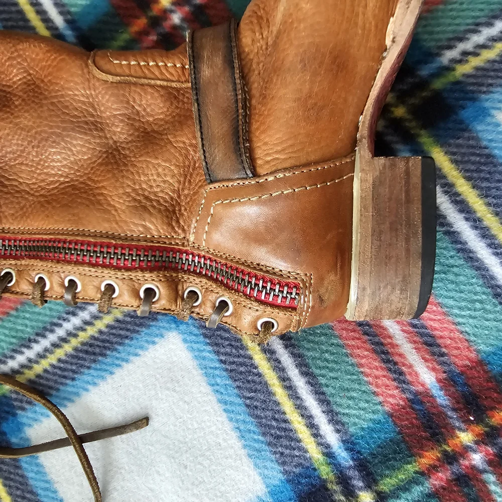 Freebird By Steven Brown Leather Knee-High Boots with Buckle - Picture 3 of 8